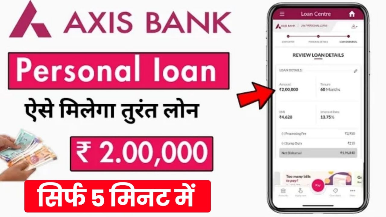 घर बैठे आसानी से प्राप्त करें 25 लख रुपए तक का लोन, यहां से देखें पूरी जानकारी Axis Bank Personal Loan